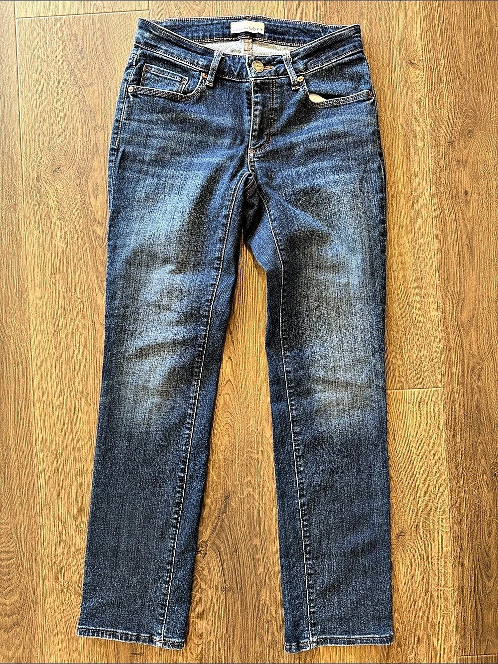 Made and Loved LOFT Curvy Straight Leg Jeans in Blue